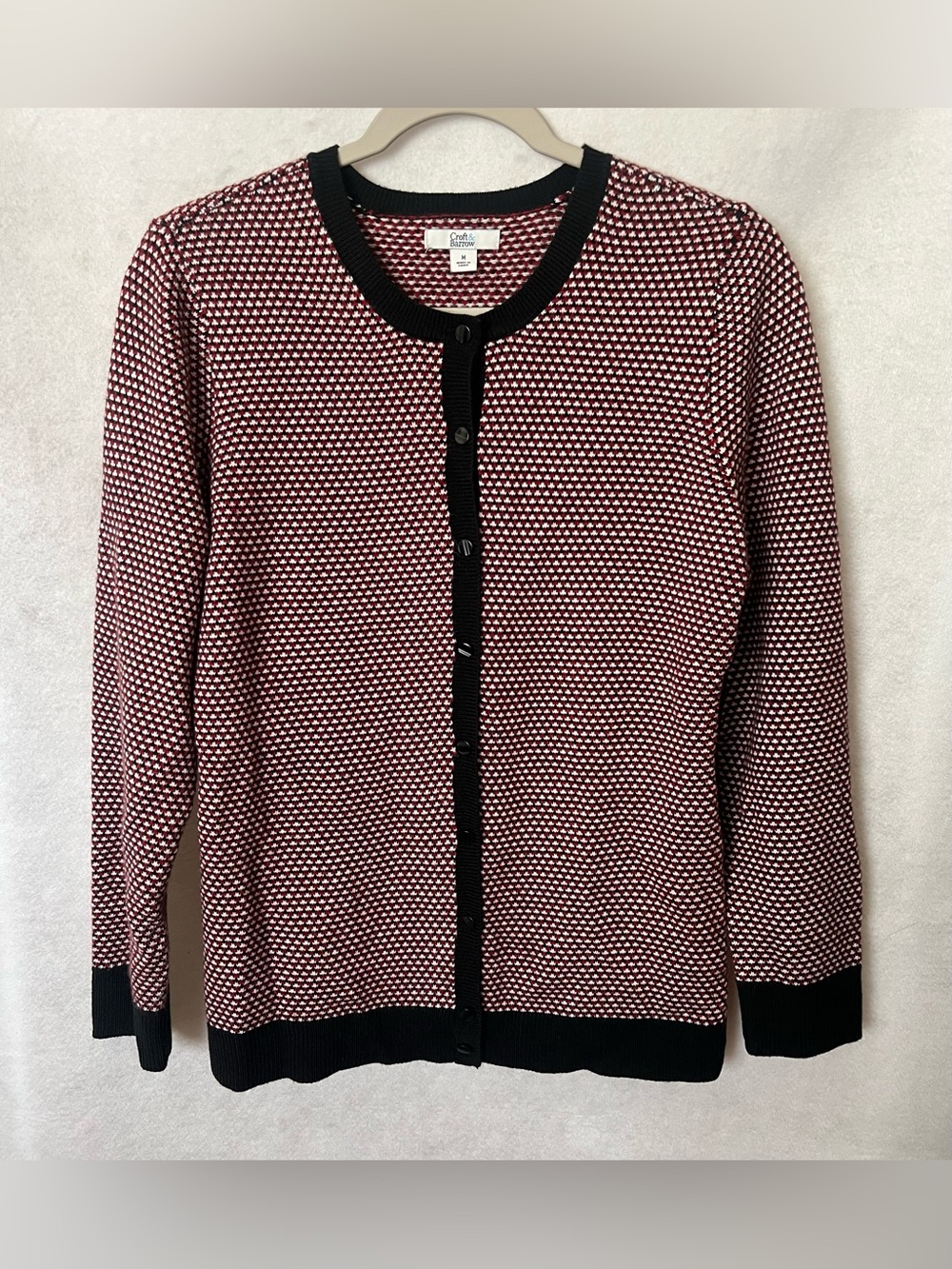 Croft & Barrow Geometric Button-Up Cardigan Sweater